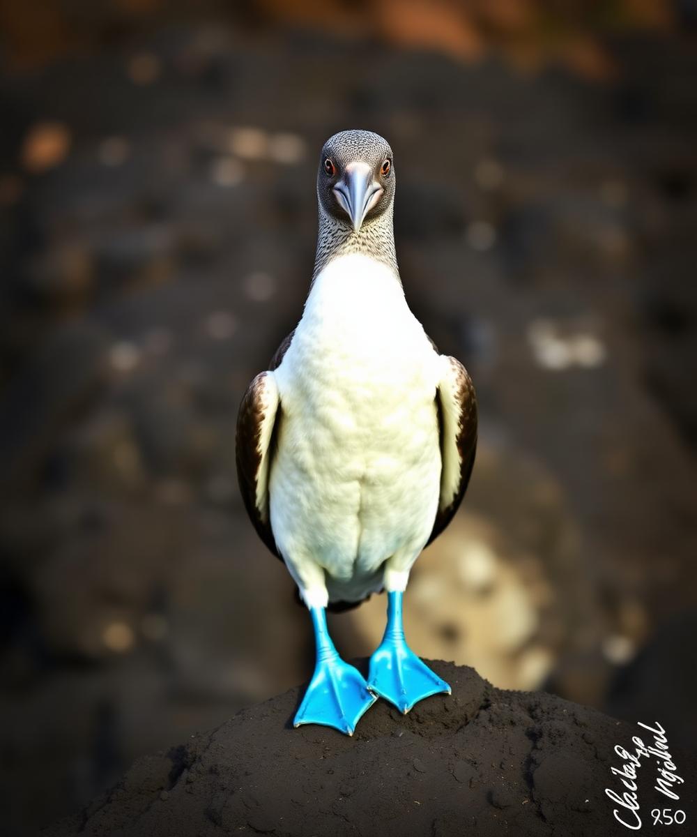 Blue-footed booby portrait